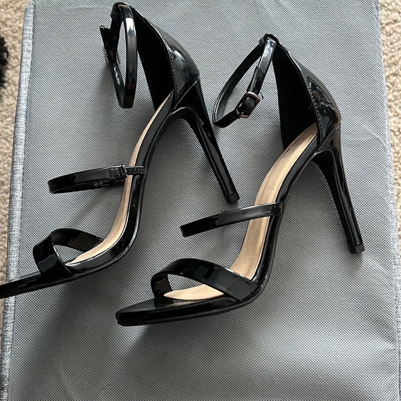 Brand new black leather heels. - Picture 1 of 3